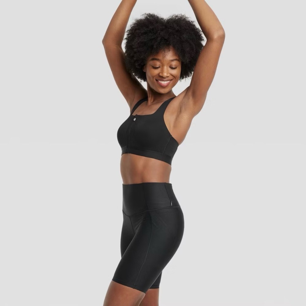 NWT! All In Motion Sports Bra Keyhole Black 36C Women's Sculpt High Support - Picture 10 of 12